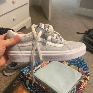 Never worn! Blue vans